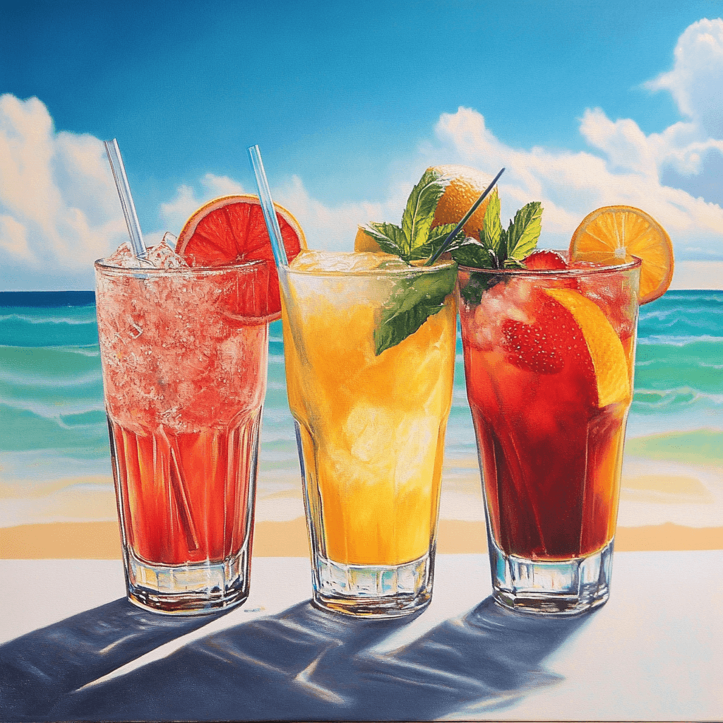 cold summer drinks