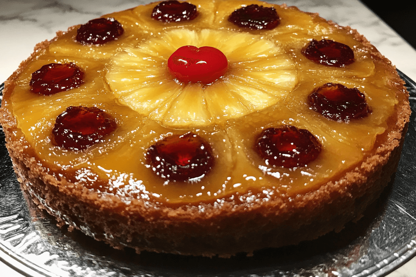 pineapple upside down cake from box