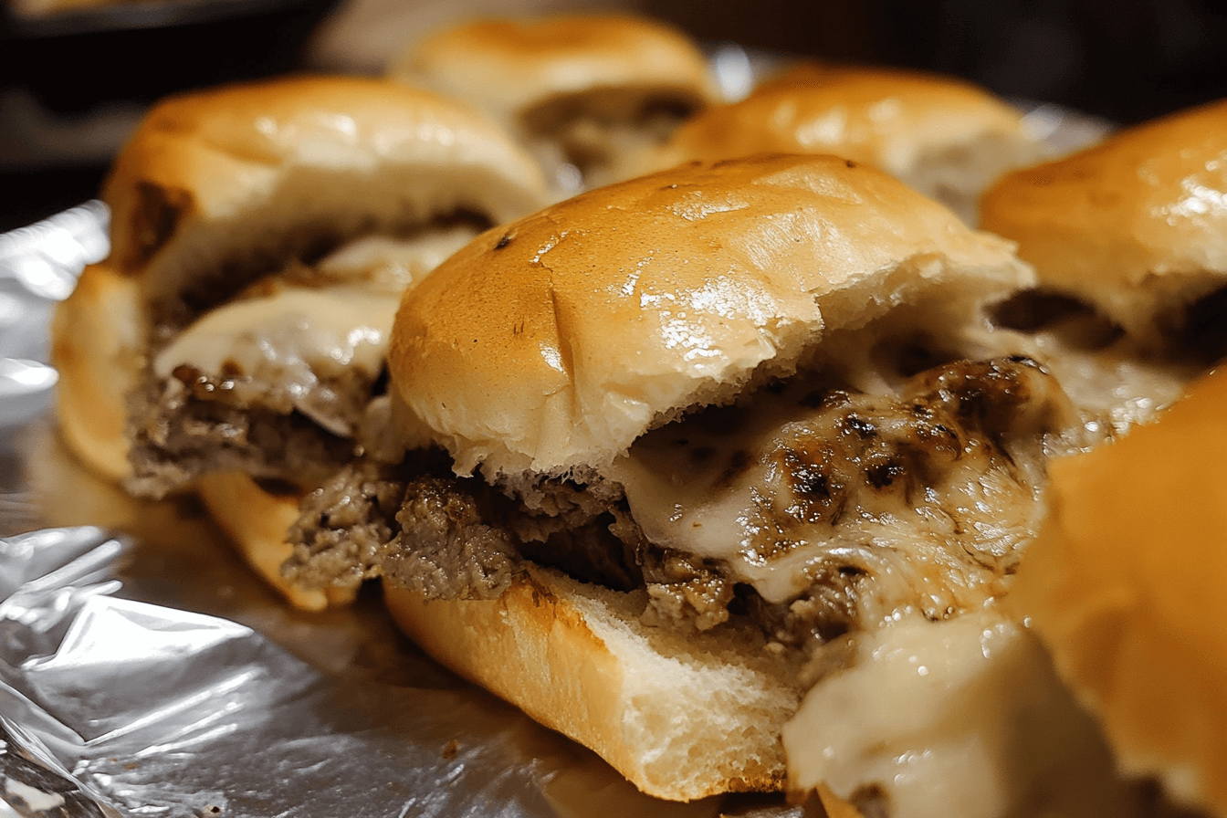 cheese steak sliders