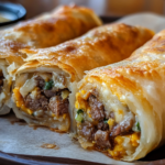 steak and cheese egg rolls