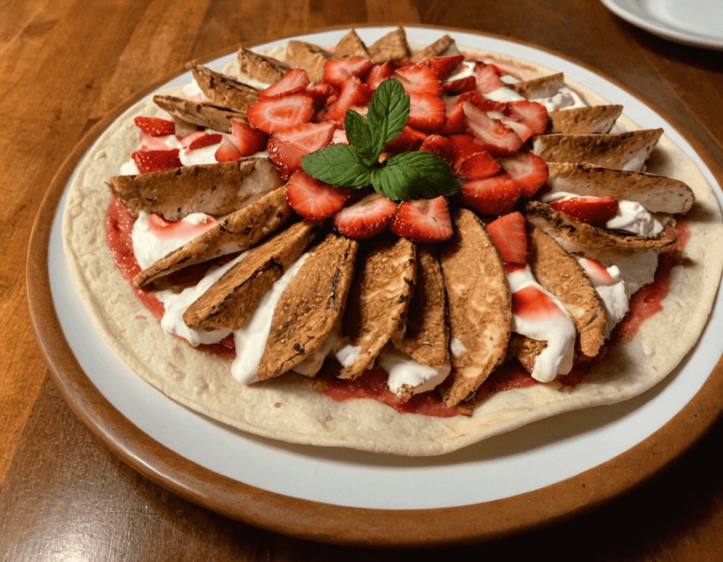 strawberry cheesecake fajitas