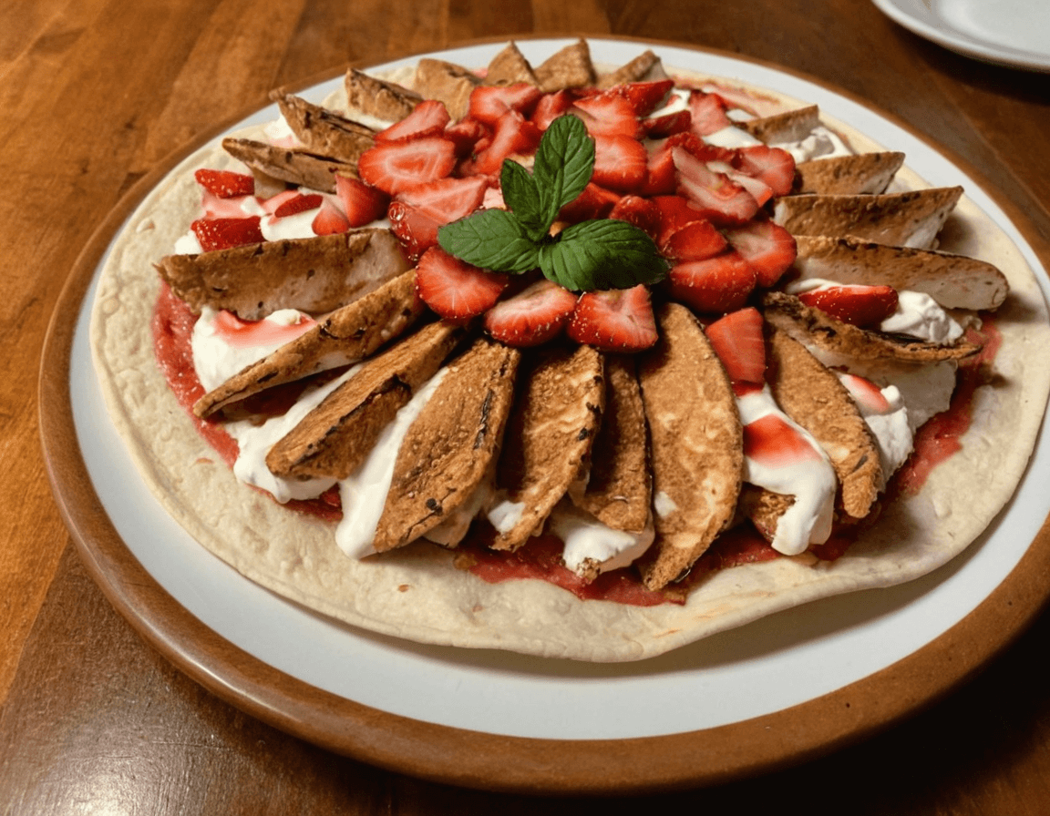 strawberry cheesecake fajitas